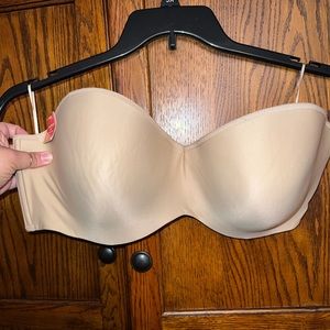 Women's 42D beige strapless bra